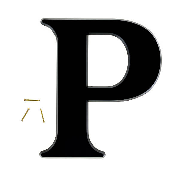 istock House letter P with brass nails 471745192