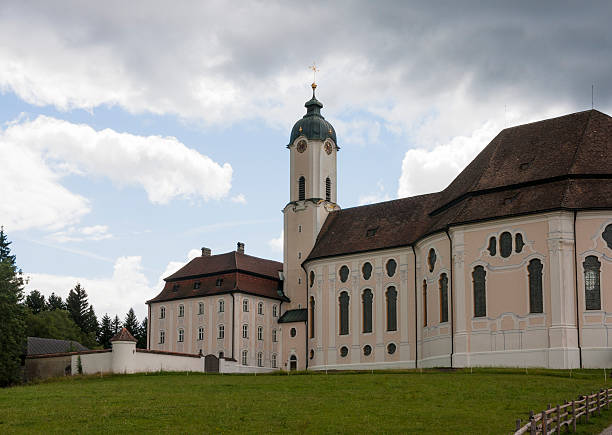 pilgrimage church wieskirche stock photo