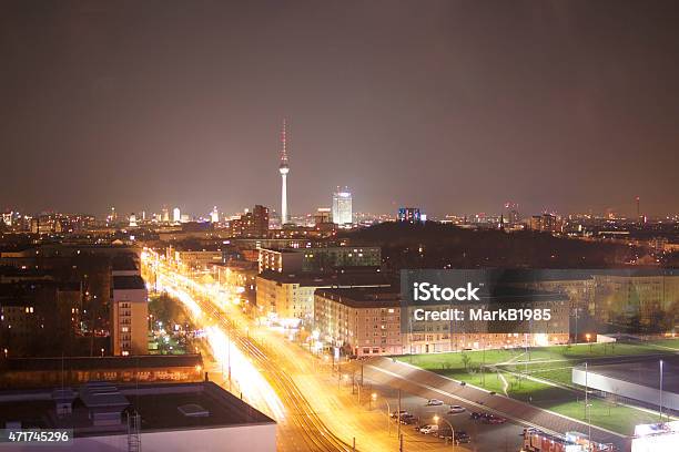 Berlin Night Skyline Stock Photo - Download Image Now - 2015, Architecture, Beauty