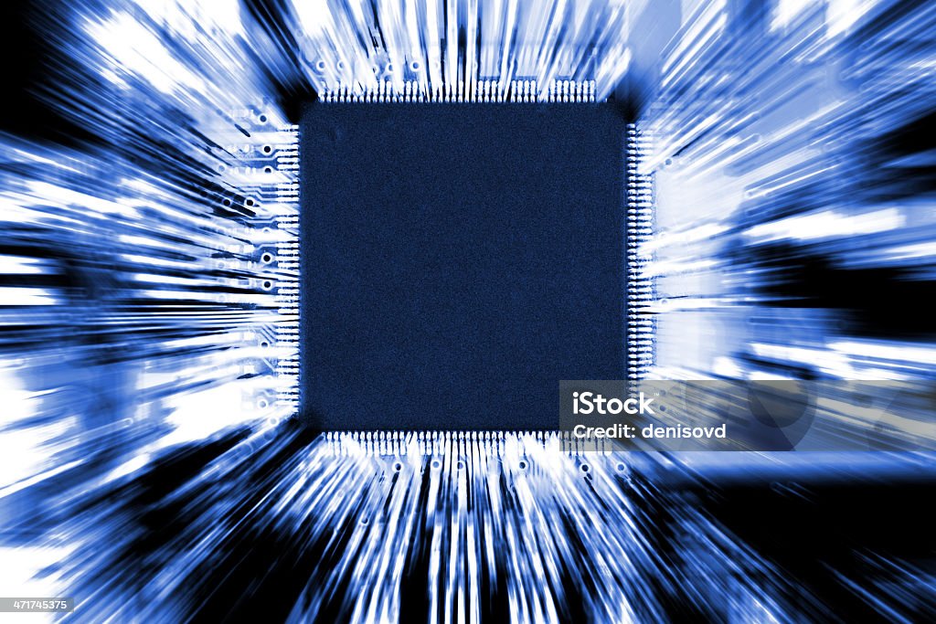 Blue Format Computor Core Blue Computer Circuit Board Background Stock Illustration - Download ...