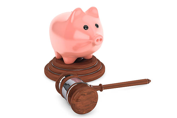 istock Judicial gavel and piggy bank 471745762