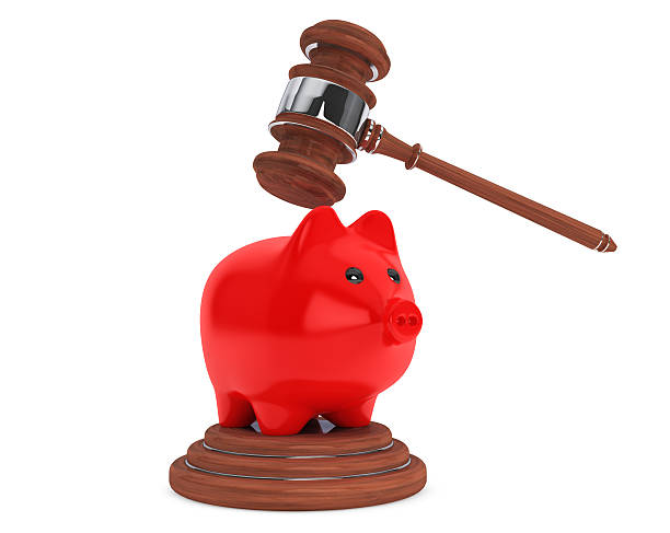 istock Judicial gavel and piggy bank 471745766