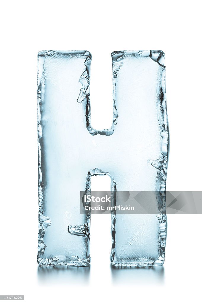 Buchstabe H gefrorene ice block alphabet - Lizenzfrei Eis Stock-Foto