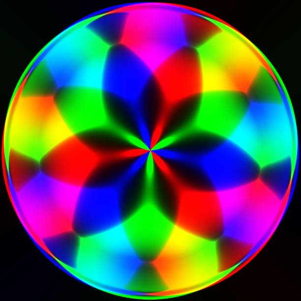 istock Rainbow colorful streams in gentle blurred disc. 471748768