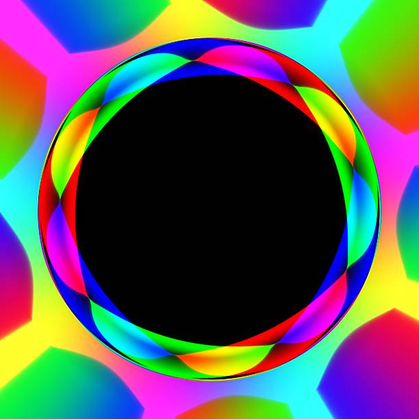 istock Rainbow colorful streams in gentle blurred disc. 471749158