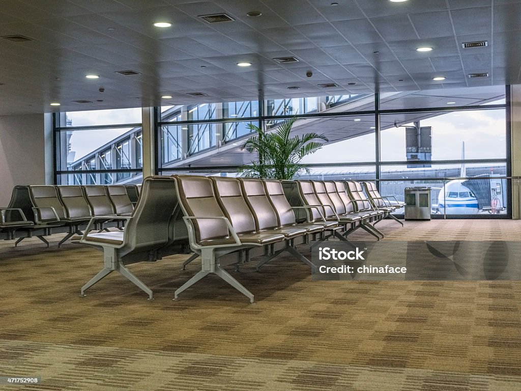 Airport Terminal empty Airport Terminal at shanghai hongqiao airport. adobe rgb 1998 use........... 2015 Stock Photo