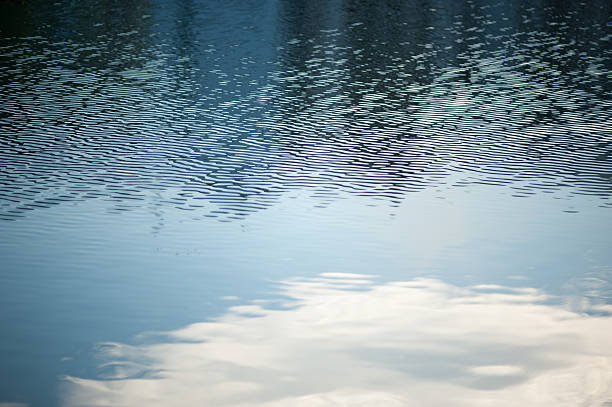 Cloud and Water Abstract Abstract shapes of cloud reflection in water. fz009 stock pictures, royalty-free photos & images