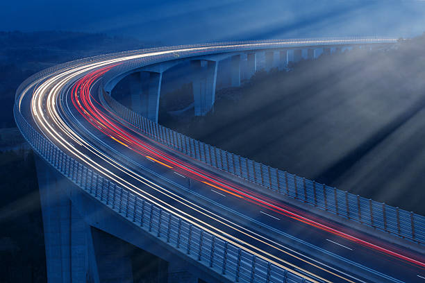 istock Lights of vehicles in moonlight 471753336