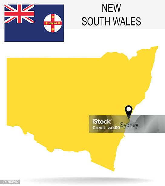 Ilustración de Australia Territorios De Nueva Gales Del Sur Mapa Y La Bandera y más Vectores Ilustración de Australia Territorios De Nueva Gales Del Sur Mapa Y La Bandera y más Vectores