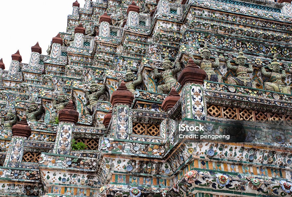 Świątyni wat arun, bangkok, Tajlandia - Zbiór zdjęć royalty-free (Akcesoria religijne)