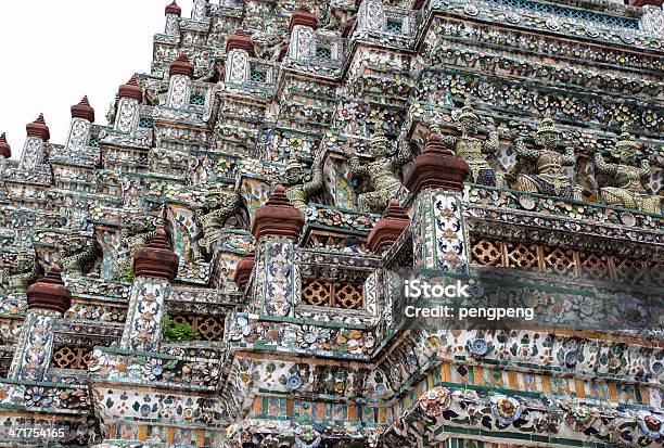 Świątyni Wat Arun Bangkok Tajlandia - zdjęcia stockowe i więcej obrazów Akcesoria religijne - Akcesoria religijne, Architektura, Azja Południowo-Wschodnia