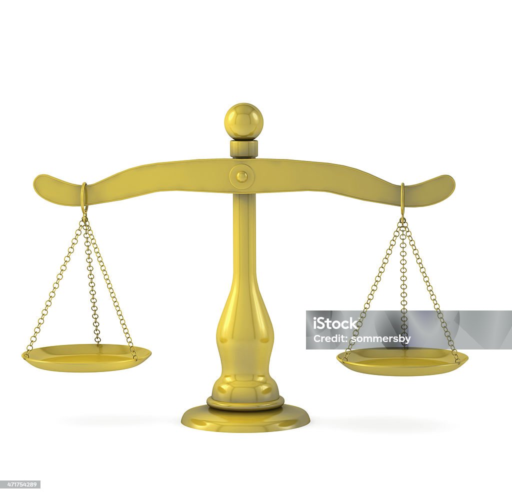 Golden Balance de la justice - Photo de Affaires libre de droits