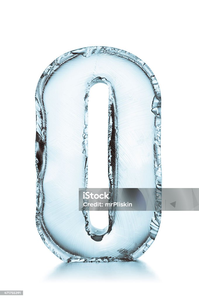 Buchstabe O gefrorene ice block alphabet - Lizenzfrei Eis Stock-Foto