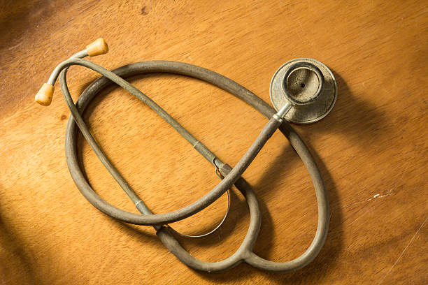 Antique Stethoscope Stock Photo - Download Image Now - Stethoscope 