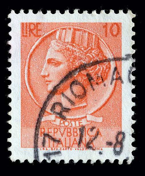 istock Italy postage stamp Turrita serie. 10 Lire 471757951
