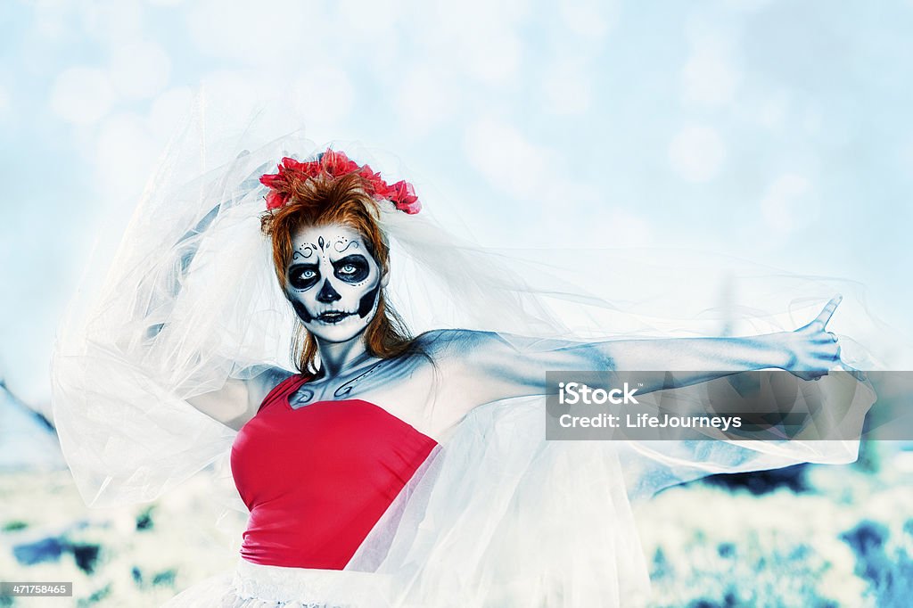 Dzień zmarłych Taniec kobieta - Zbiór zdjęć royalty-free (Farba)