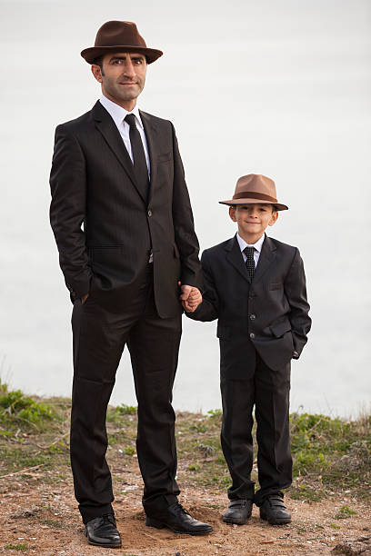 istock Father and sonin similar clothes for communication between generations 471758661