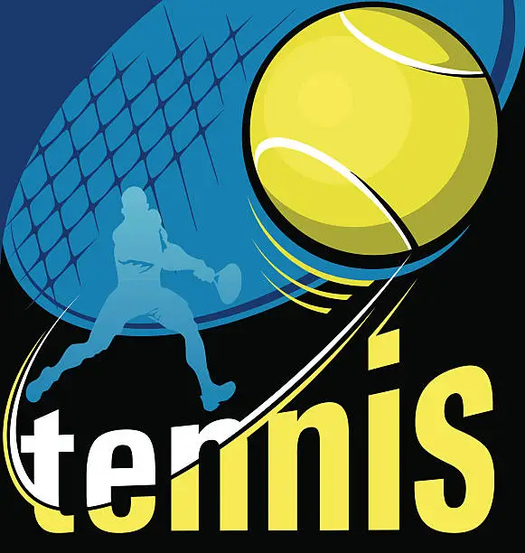 Vector illustration of tennis vector poster