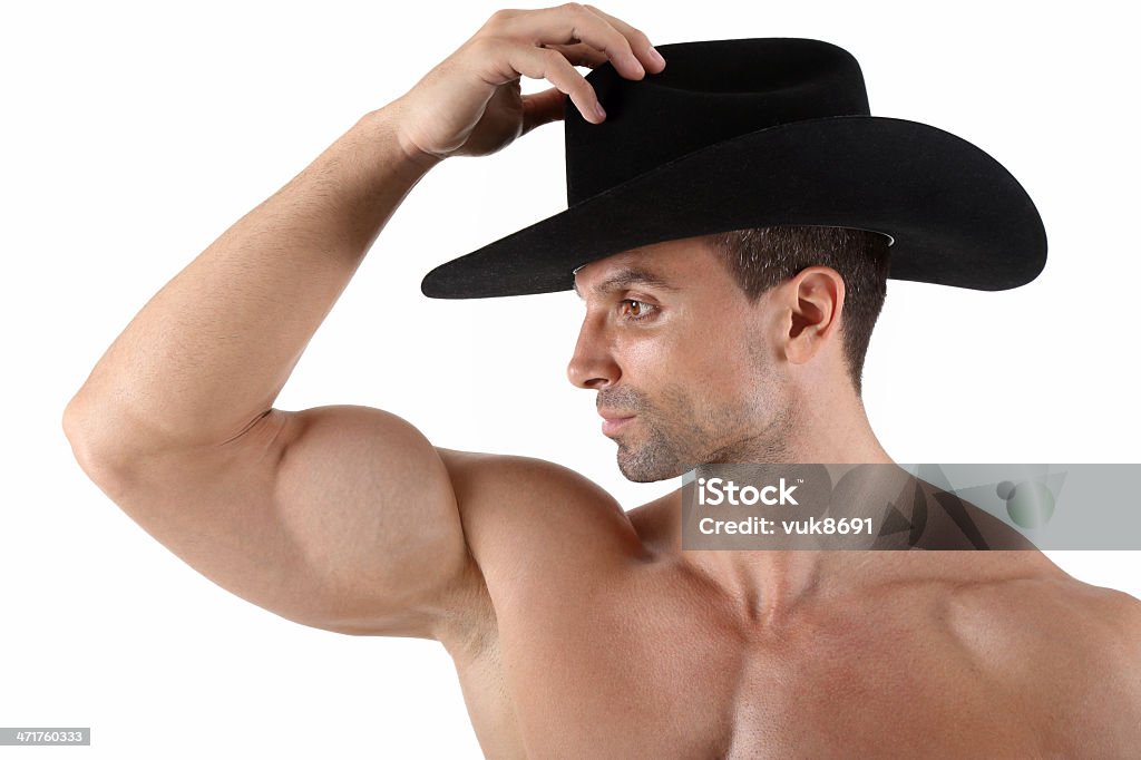 Красивый cowboy - Стоковые фото Демонстрировать мускулы роялти-фри
