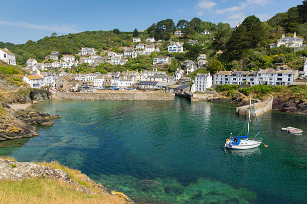 istock Polperro fishing village and harbour Cornwall England UK 471760347