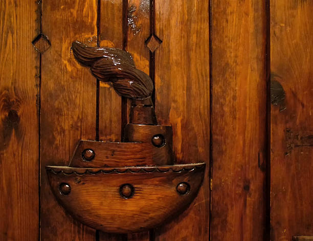 Historic fish door ornament in Cartagena, Colombia