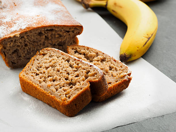 banana loaf stock photo