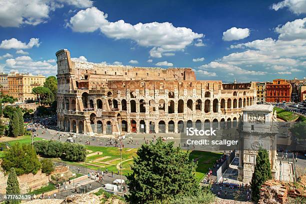 View Of The Colosseum In Rome Stock Photo - Download Image Now - Amphitheater, Ancient, Architecture