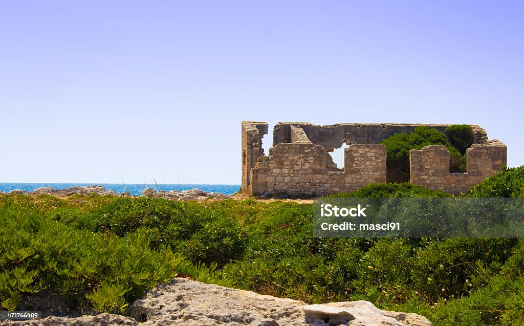 Paisagem de porto selvaggio Salento - Royalty-free Abandonado Foto de stock