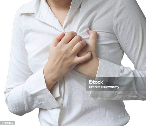 Office Woman Heart Attack Stock Photo - Download Image Now - Adult, Adults Only, Alertness