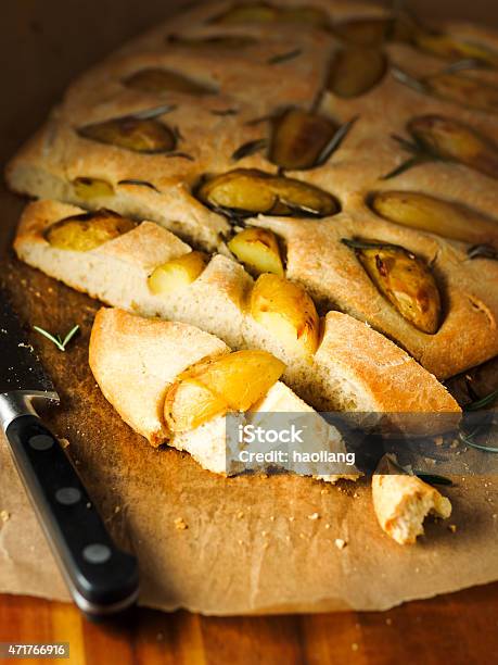 Focaccia Bread Stock Photo - Download Image Now - 2015, Baked, Bread