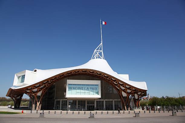 Museum Centre Pompidou in Metz Metz, France - April 20, 2015: Museum Centre Pompidou in Metz and inaugurated by french President Nicolas Sarkozy on May 12, 2010 pompidou center stock pictures, royalty-free photos & images
