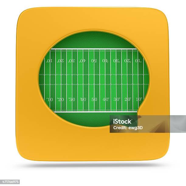 Sprechblase Sporticon Auf Dem Platz Stockfoto und mehr Bilder von Amerikanischer Football - Amerikanischer Football, Digital generiert, Dreidimensional