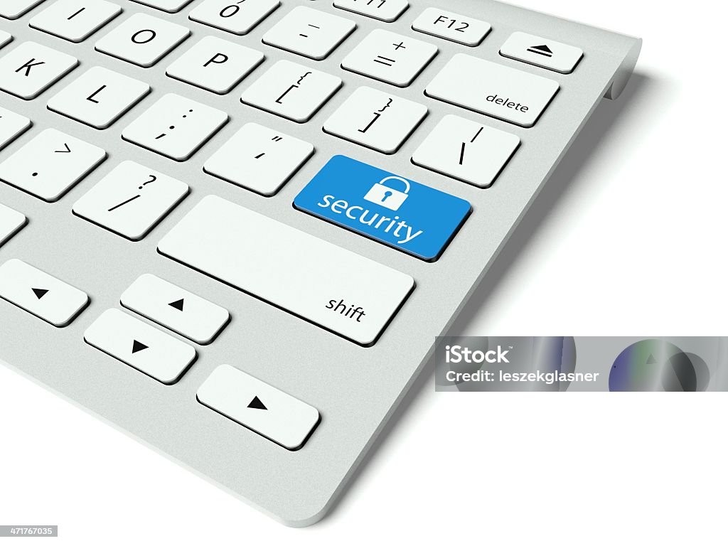 Клавиатура и голубой», Интернет и концепция безопасности - Стоковые фото Без людей роялти-фри