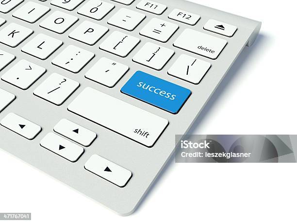 Photo libre de droit de Clavier Et Bouton Bleu Daffaires Concept Succès banque d'images et plus d'images libres de droit de Affaires - Affaires, Affaires d'entreprise, Analyser