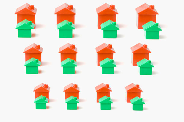 Close-up of model houses