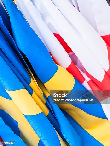 Englisch Und Schwedische Flags Stockfoto und mehr Bilder von Ansicht aus erhöhter Perspektive - Ansicht aus erhöhter Perspektive, Blau, England