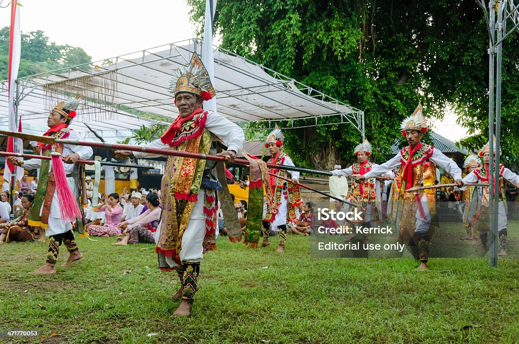 Tänzer Zeremonie im Tempel in Bali, Indonesien - Lizenzfrei Legong-Tanz Stock-Foto