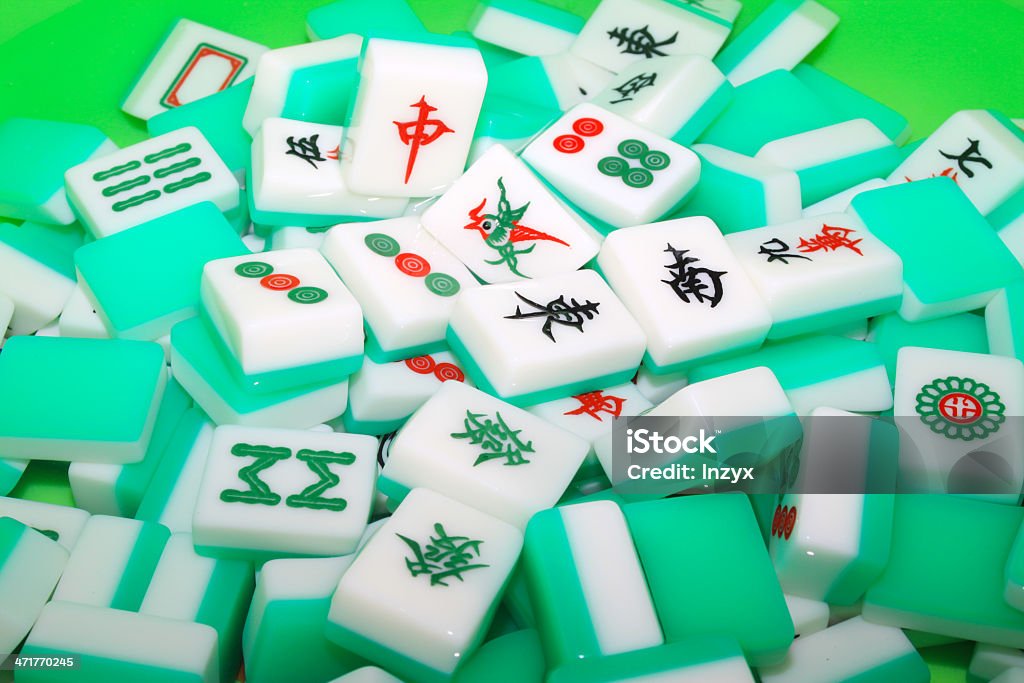 mahjong azulejos - Foto de stock de Actividades recreativas libre de derechos