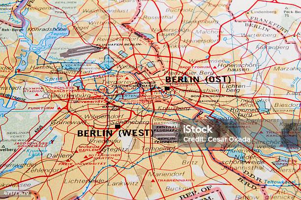 Foto de Antiga Berlim e mais fotos de stock de Mapa - Mapa, Oeste, Leste