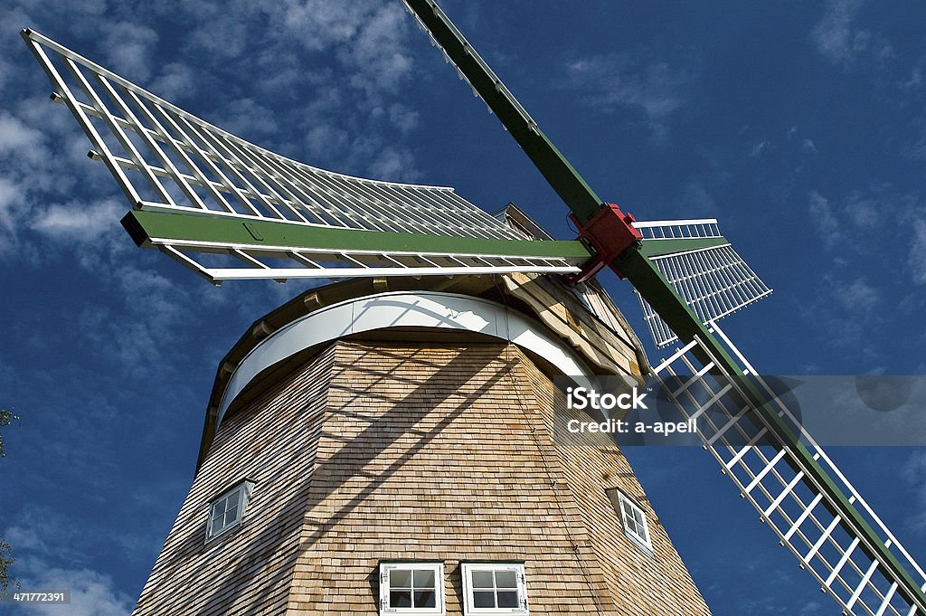 Windmill Blue Stock Photo