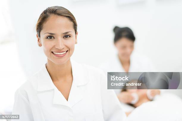 Woman Working At The Spa Stock Photo - Download Image Now - Manager, Beauty, 2015