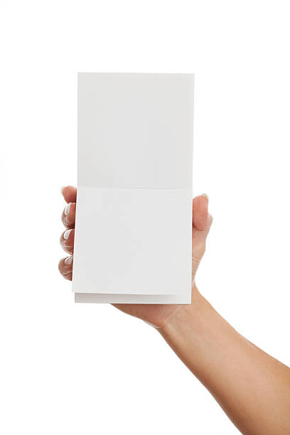 istock Blanc note in woman hand on white 471772711