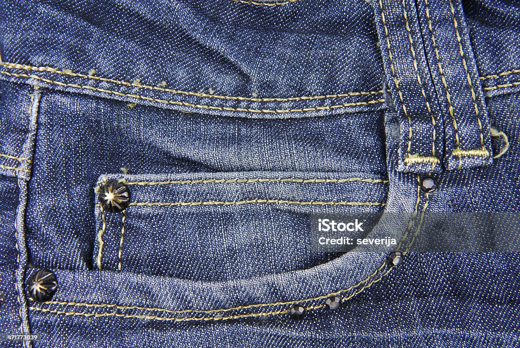 Blue denim jeans com textura de bolso - Foto de stock de Abstrato royalty-free