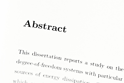 PhD thesis sections: Abstract