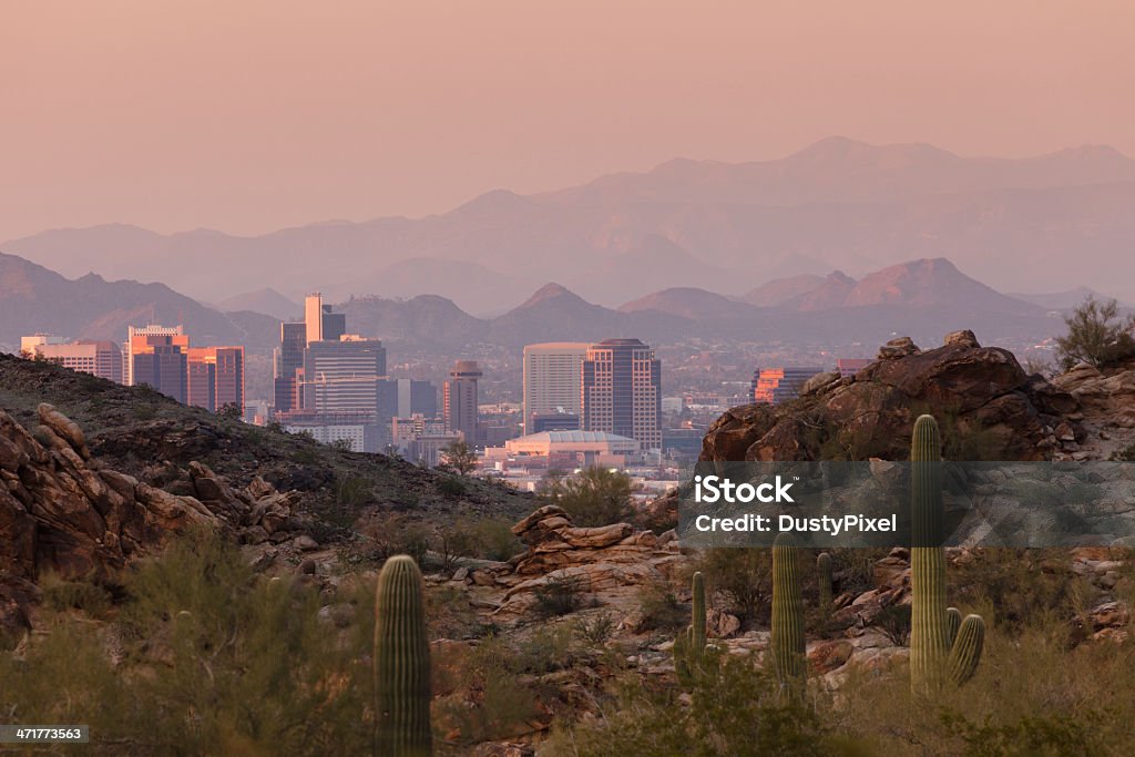 Phoenix очертания города - Стоковые фото Финикс - Аризона роялти-фри