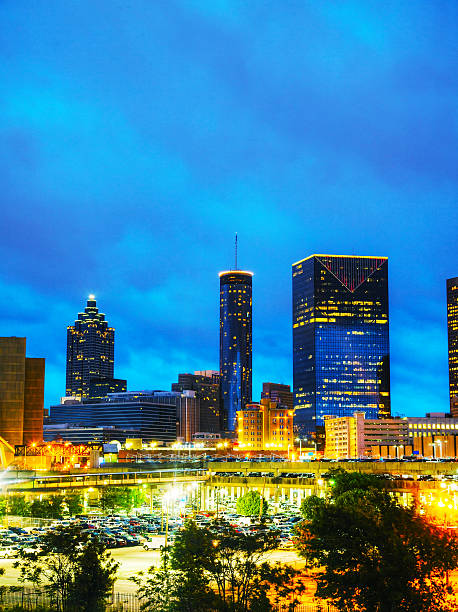 istock Downtown Atlanta at night time 471776839