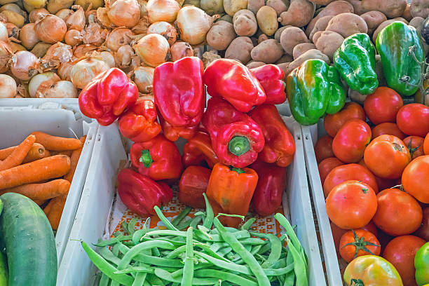 istock Vegetables for sale at a market 471776984