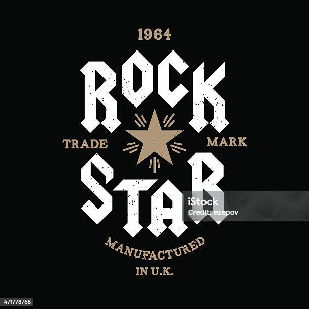 Vintage Rock Label Stock Illustration - Download Image Now - Rock Music, Typescript, Alphabet