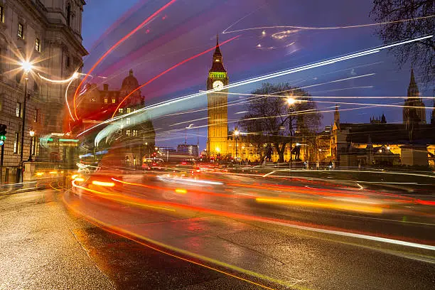 Photo of Big Ben and Traffic During Rush Hour