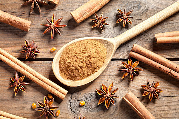 istock Anise stars and cinnamon sticks on old table 471779274